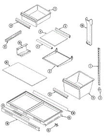 09 - Shelves & Accessories parts for Maytag Refrigerator GT22X8DA / DC88A from AppliancePartsPros.com