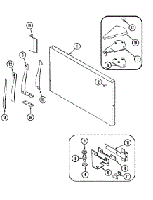 03 - Freezer Outer Door parts for Maytag Refrigerator GT22X8DV / DC87A from AppliancePartsPros.com