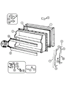 02 - Freezer Door parts for Admiral Refrigerator GT23A83V from AppliancePartsPros.com