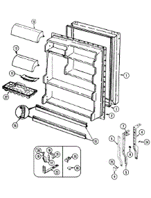 04 - Fresh Food Door parts for Admiral Refrigerator GT23A83V from AppliancePartsPros.com
