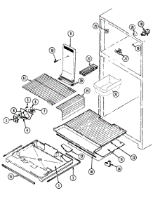 02 - Freezer Compartment parts for Admiral Refrigerator GT23A93A from AppliancePartsPros.com