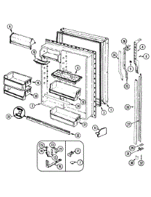 05 - Fresh Food Door parts for Admiral Refrigerator GT23A93V from AppliancePartsPros.com