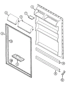 05 - Fresh Food Inner Door parts for Admiral Refrigerator GT23B6N3EA from AppliancePartsPros.com