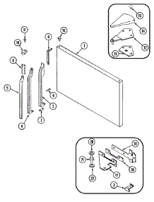 03 - Freezer Outer Door parts for Admiral Refrigerator GT23B7N3EA from AppliancePartsPros.com