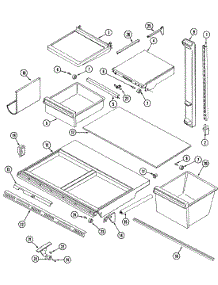 07 - Shelves & Accessories parts for Admiral Refrigerator GT23B8N3EV from AppliancePartsPros.com