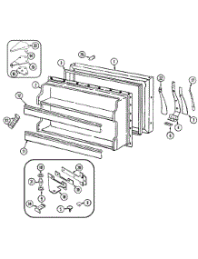 02 - Freezer Door parts for Admiral Refrigerator GT23X83V from AppliancePartsPros.com
