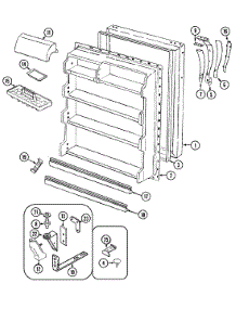 04 - Fresh Food Door parts for Admiral Refrigerator GT23X83V from AppliancePartsPros.com