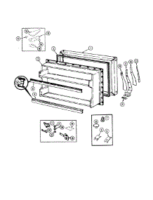 02 - Freezer Door parts for Maytag Refrigerator GT23X8A / DF92A from AppliancePartsPros.com