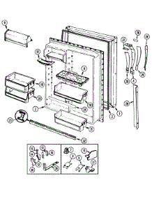 05 - Fresh Food Door parts for Admiral Refrigerator GT23X93V / DF89A from AppliancePartsPros.com