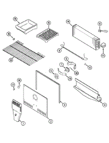 03 - Freezer Compartment parts for Admiral Refrigerator GT2413NXFW from AppliancePartsPros.com