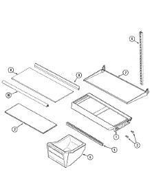 08 - Shelves & Accessories parts for Admiral Refrigerator GT2413NXFW from AppliancePartsPros.com