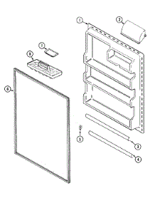 06 - Fresh Food Inner Door parts for Admiral Refrigerator GT2414PXEW from AppliancePartsPros.com