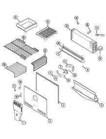 03 - Freezer Compartment parts for Admiral Refrigerator GT2416PXCA from AppliancePartsPros.com
