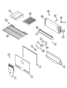 03 - Freezer Compartment parts for Admiral Refrigerator GT2422NXCW from AppliancePartsPros.com