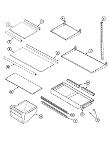 08 - Shelves & Accessories parts for Admiral Refrigerator GT2422NXCW from AppliancePartsPros.com