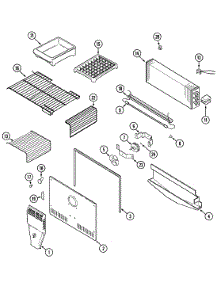 03 - Freezer Compartment parts for Admiral Refrigerator GT2425PDDW from AppliancePartsPros.com