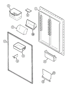 07 - Fresh Food Inner Door parts for Admiral Refrigerator GT2427PEGW from AppliancePartsPros.com