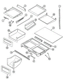 10 - Shelves & Accessories parts for Admiral Refrigerator GT2427PEGW from AppliancePartsPros.com