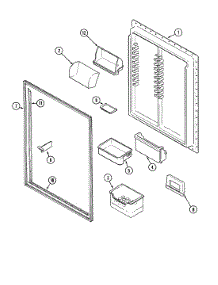 06 - Fresh Food Inner Door parts for Admiral Refrigerator GT2427PVCW from AppliancePartsPros.com
