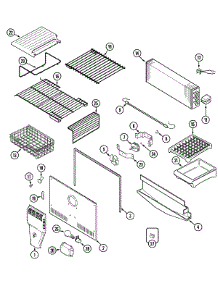 04 - Freezer Compartment parts for Admiral Refrigerator GT2428PEFW from AppliancePartsPros.com