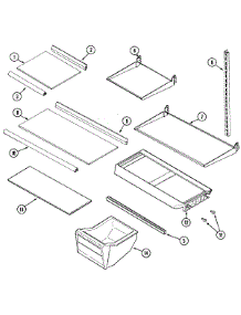 08 - Shelves & Accessories parts for Admiral Refrigerator GT2482NKCW from AppliancePartsPros.com