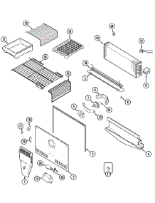 03 - Freezer Compartment parts for Admiral Refrigerator GT2616PXCA from AppliancePartsPros.com