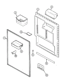06 - Fresh Food Inner Door parts for Admiral Refrigerator GT2626PVCW from AppliancePartsPros.com