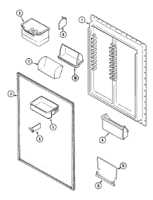06 - Fresh Food Inner Door parts for Admiral Refrigerator GT2628PEFW from AppliancePartsPros.com