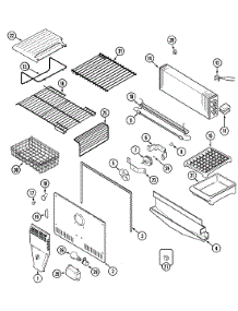 03 - Freezer Compartment parts for Admiral Refrigerator GT2688PKCW from AppliancePartsPros.com