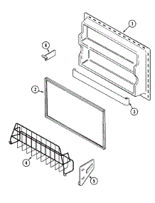 04 - Freezer Inner Door parts for Admiral Refrigerator GT2688PKCW from AppliancePartsPros.com