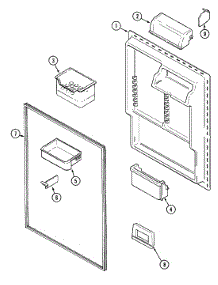06 - Fresh Food Inner Door parts for Admiral Refrigerator GT2688PKCW from AppliancePartsPros.com