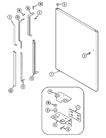 07 - Fresh Food Outer Door parts for Admiral Refrigerator GT2688PKCW from AppliancePartsPros.com