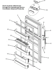 03 - Doors parts for Admiral Refrigerator GT8201PEKW from AppliancePartsPros.com