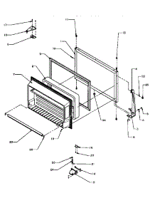 08 - Fz Door parts for Amana Refrigerator GTA18AW / P1184606W W from AppliancePartsPros.com