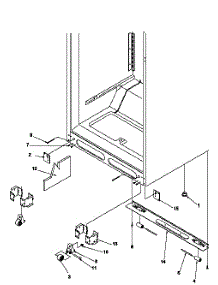 02 - Cabinet Bottom parts for Amana Refrigerator GTG18B2L / P1192803W L from AppliancePartsPros.com