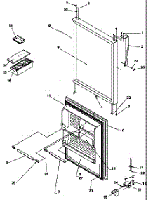 10 - Ref Door parts for Amana Refrigerator GTW18B2L / P1192703W L from AppliancePartsPros.com
