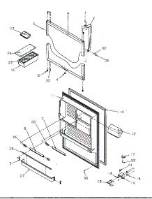 10 - Ref Door parts for Amana Refrigerator GTW21B2L / P1192901W L from AppliancePartsPros.com