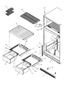 03 - Cabinet Shelving parts for Amana Refrigerator GTW21B2W / P1192901W W from AppliancePartsPros.com