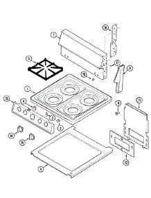 04 - Top Assembly parts for Maytag Range GV1110PRW from AppliancePartsPros.com