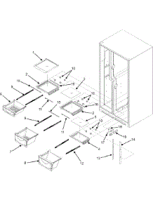 04 - Crisper Assembly parts for Admiral Refrigerator GZ2626GEKB from AppliancePartsPros.com