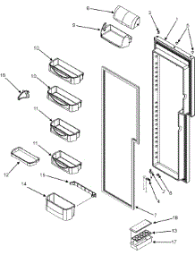 15 - Refrigerator Door parts for Admiral Refrigerator GZ2626GEKB from AppliancePartsPros.com