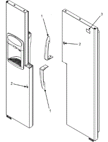 11 - Handles (Gz2626geks) parts for Admiral Refrigerator GZ2626GEKS from AppliancePartsPros.com