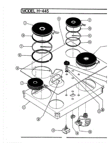 02 - Main Top Assy. parts for Hardwick Cooktop H-445 from AppliancePartsPros.com