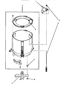 09 - Outer Tub And Snubber Assy parts for Amana Washer HA1200 from AppliancePartsPros.com