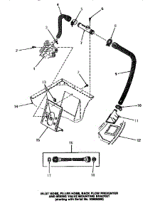 09 - Inlet / Fill Hose / Back Fl Preventer & Brkt parts for Amana Washer HA2010 from AppliancePartsPros.com