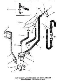 18 - Pump Assy / Brkt / Hoses & Siphon Break Kit parts for Amana Washer HA2010 from AppliancePartsPros.com