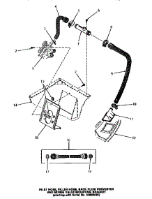 09 - Inlet / Fill Hose / Back Fl Preventer & Brkt parts for Amana Washer HA2300 from AppliancePartsPros.com