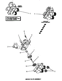 12 - Mixing Valve Assy parts for Amana Washer HA2300 from AppliancePartsPros.com