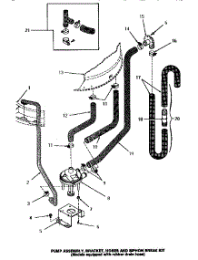 18 - Pump Assy / Brkt / Hoses & Siphon Break Kit parts for Amana Washer HA2300 from AppliancePartsPros.com