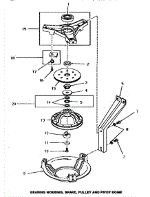 04 - Brg Hsg / Brake / Pulley & Pivot Dome parts for Amana Washer HA2410 from AppliancePartsPros.com